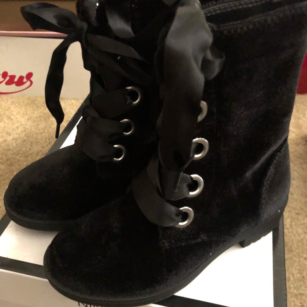 COPY - Nine West velvet boots.